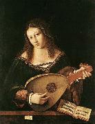 Woman Playing a Lute BARTOLOMEO VENETO